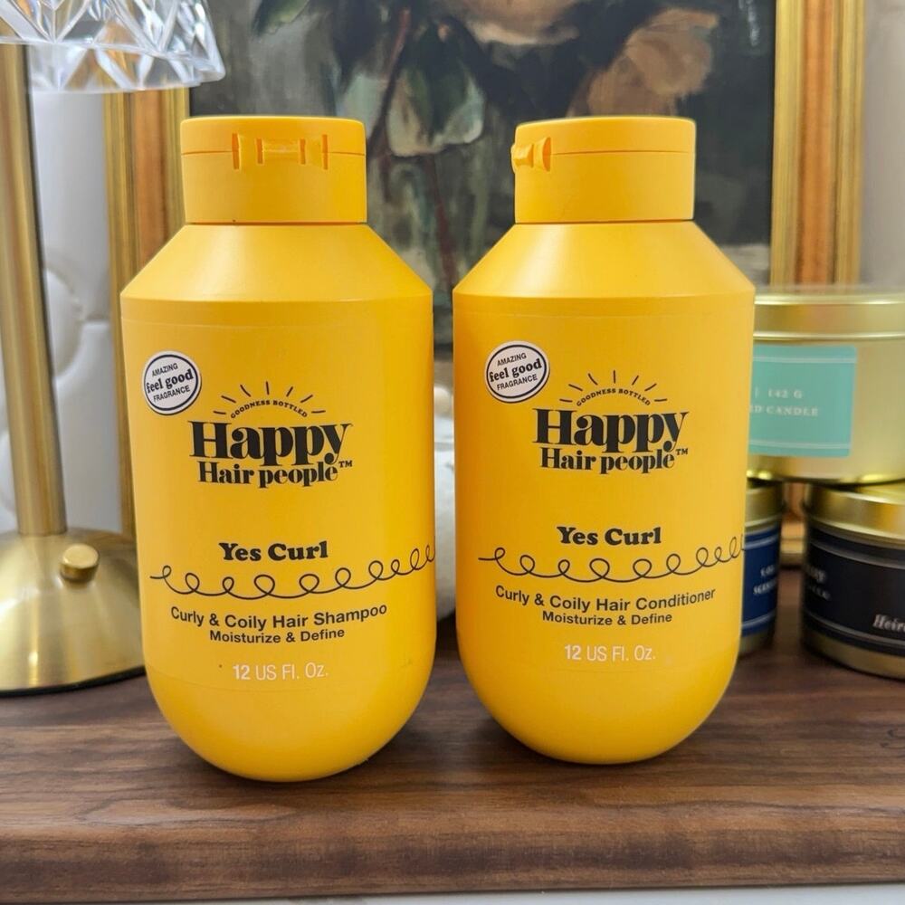 Happy Hair People Yes Curl Shampoo & Conditioner Duo Set 12 oz Curly Coily Hair